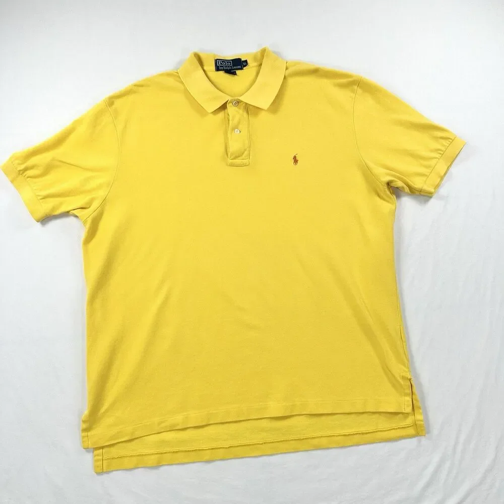 Polo Ralph Lauren Polo Shirts Mens XL Pique Knit Short Sleeve Preppy Lot of 3